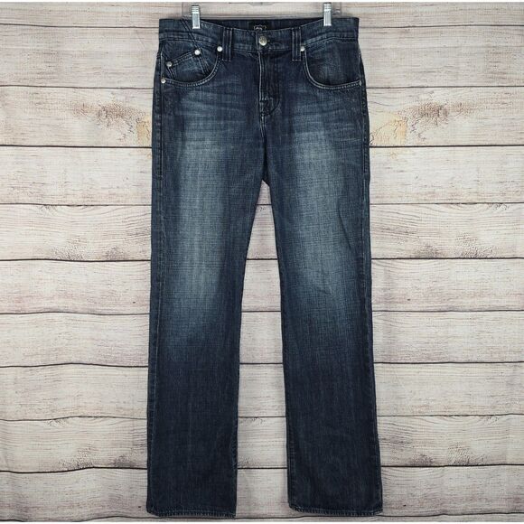 Men's Rock & Republic Grady Relaxed Straight Leg Denim Jeans Size 33 Dark Wash - Picture 2 of 9